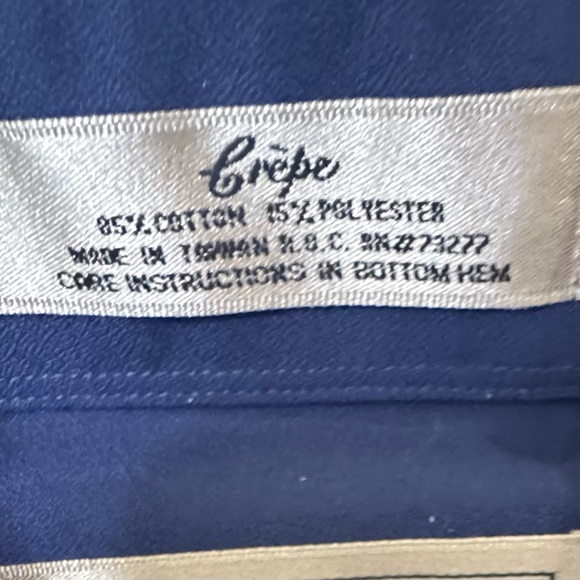 Croft & Barrow Crèpe Dress Shirt | Navy Blue | Size 16 34/35 | NWT - Picture 4 of 7